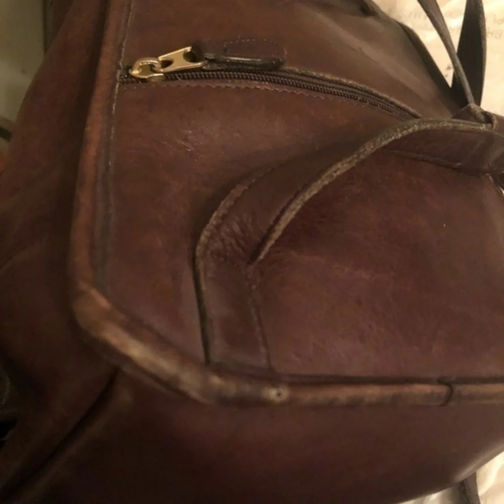 Coach brown leather daypack backpack made in Costa Rica - Picture 12 of 16